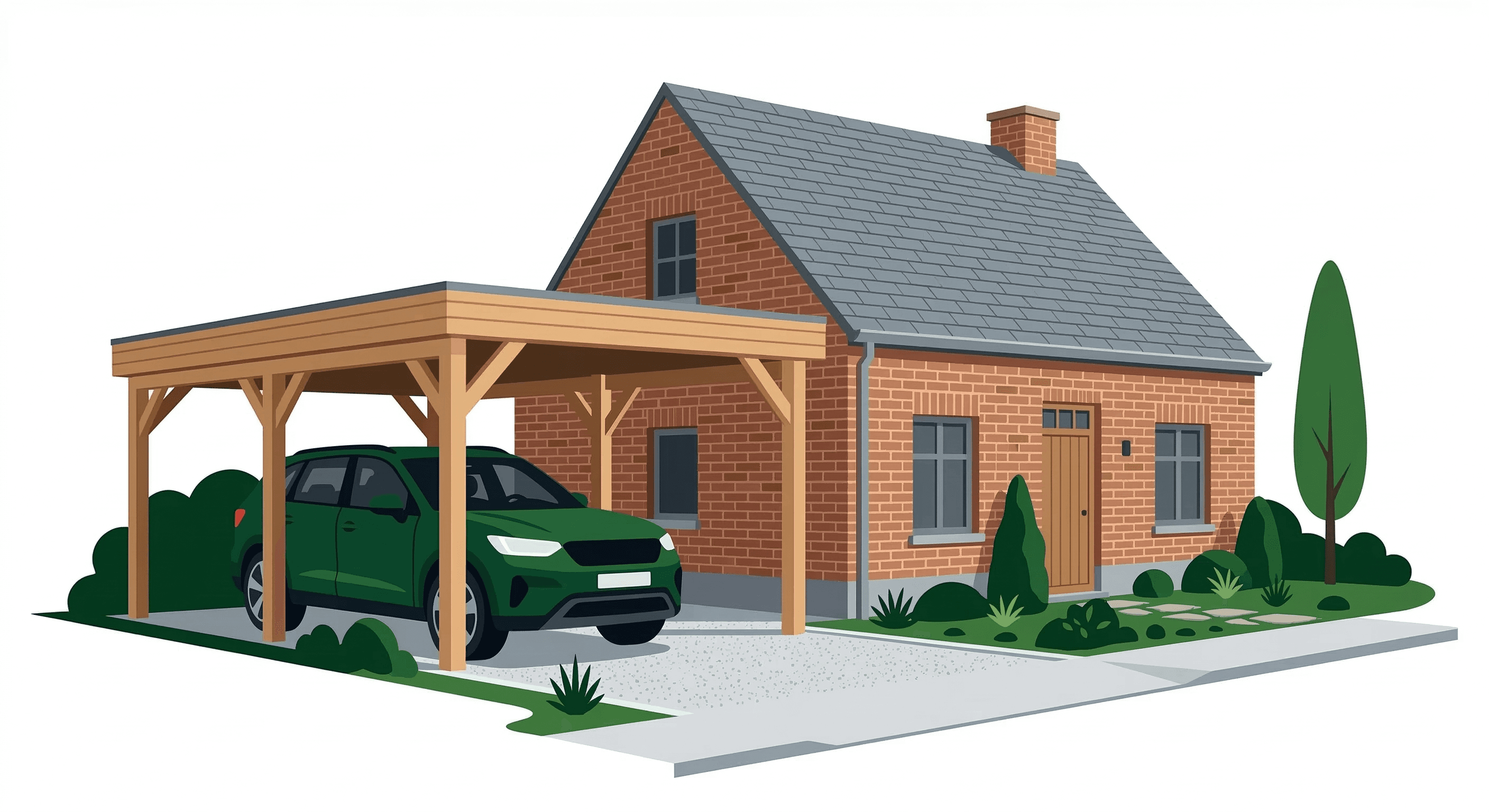 Carport sans permis en Wallonie : ce que dit le CoDT en 2026